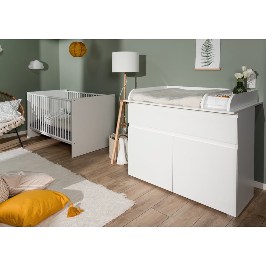 Wickelkommode Shark Dekor weiss 120 x 102 x 77 cm
