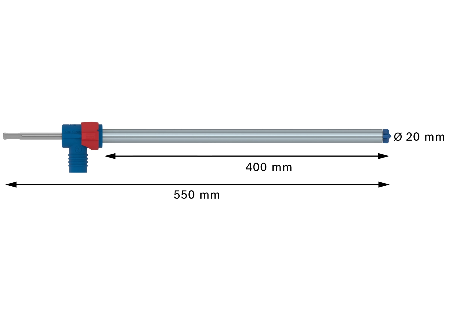 Bosch 2608901619 EXPERT Hamerboor SDS Clean SDS plus-8X - 20x400x550mm met connector