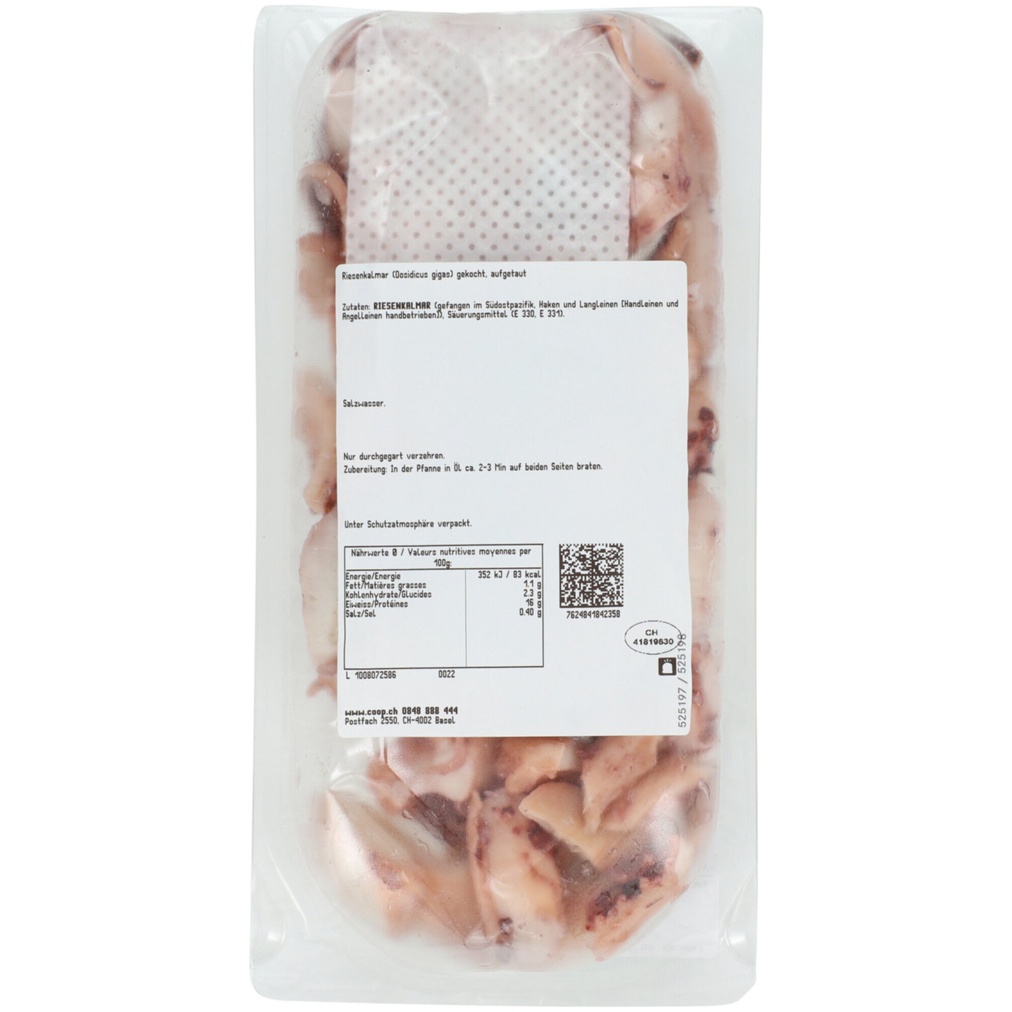 Riesenkalamar Tentakeltranche ca. 225g