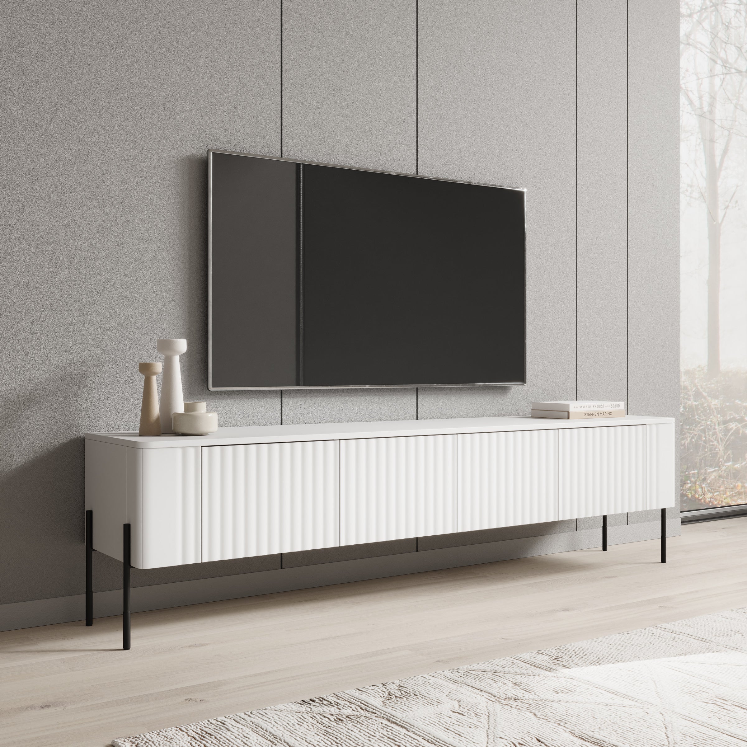Vivi - TV-Meubel - Wit - 190x40x50 cm