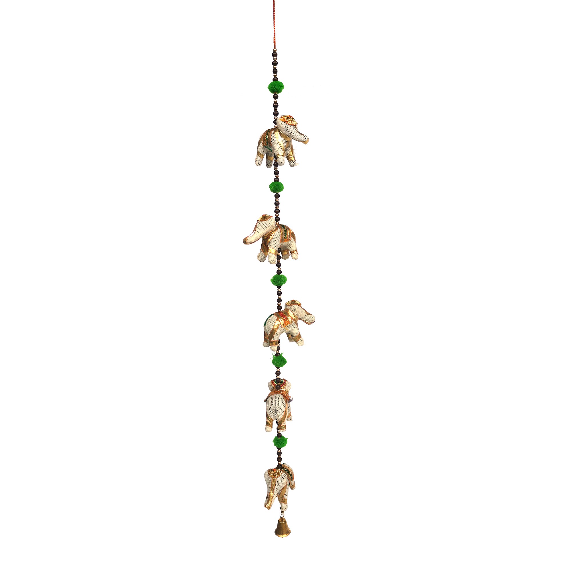 5er Girlande 'Elefant' hängend, weiß, gold, T 10 cm, B 6 cm, H 85 cm günstig bestellen