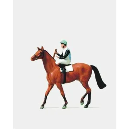 Preiser 29080 HO Jockey auf Pferd