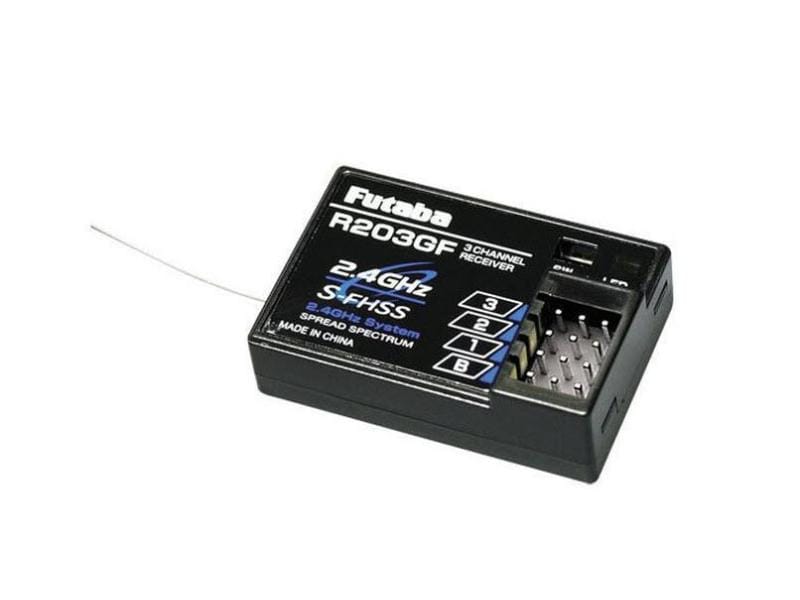 Futaba Empfänger R203GF 2.4 GHz S-FHSS 3-Kanal-Empfänger für Autos und Boote