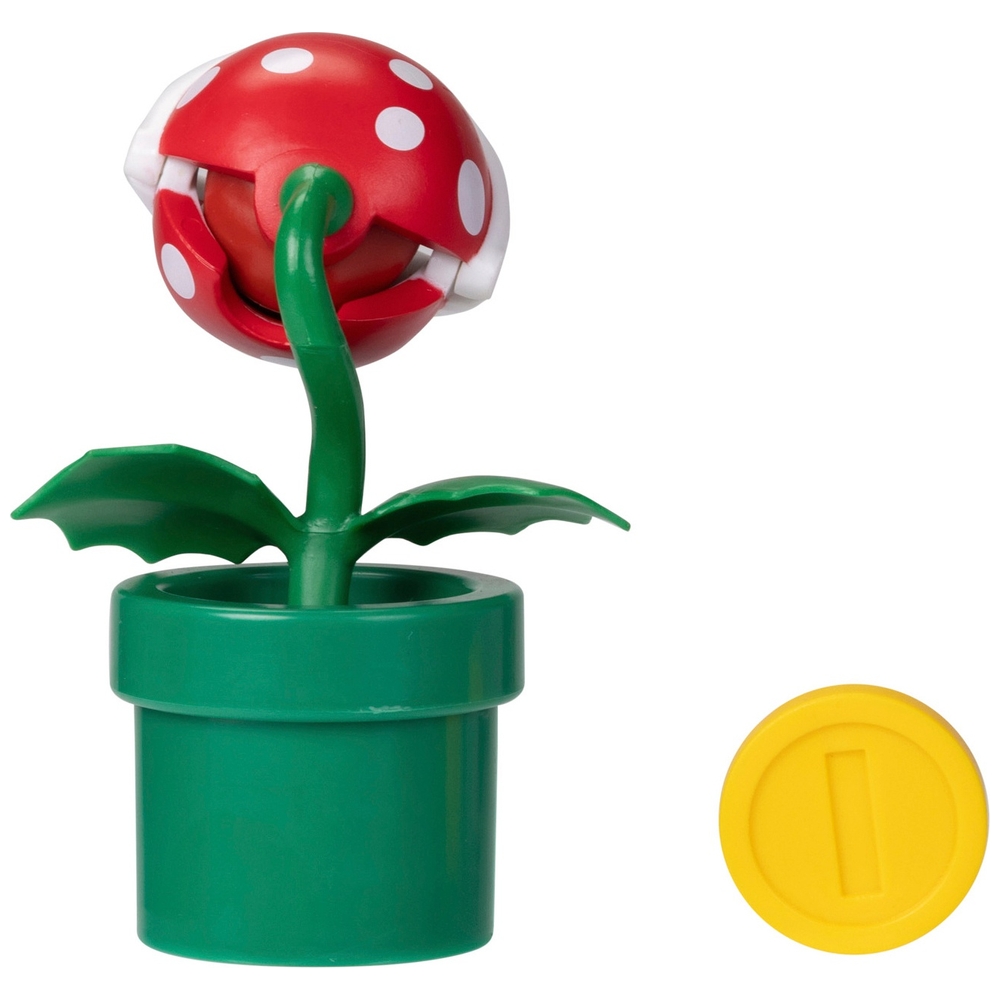 Nintendo Super Mario 10 cm Piranha-Pflanzenfigur mit Münze
