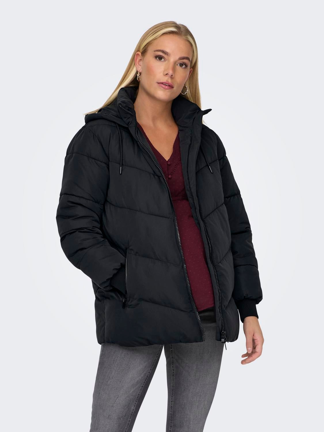 OLMADDIE Steppmantel Black