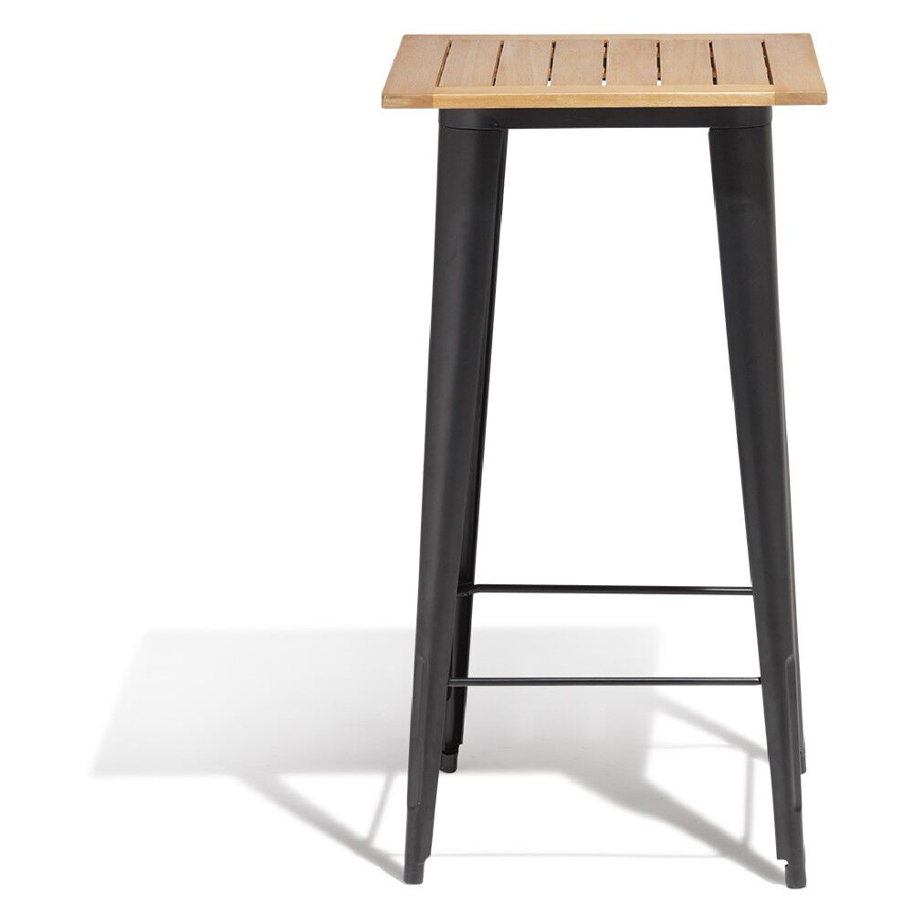 Table haute Fabrik métal et bois certifié FSC®