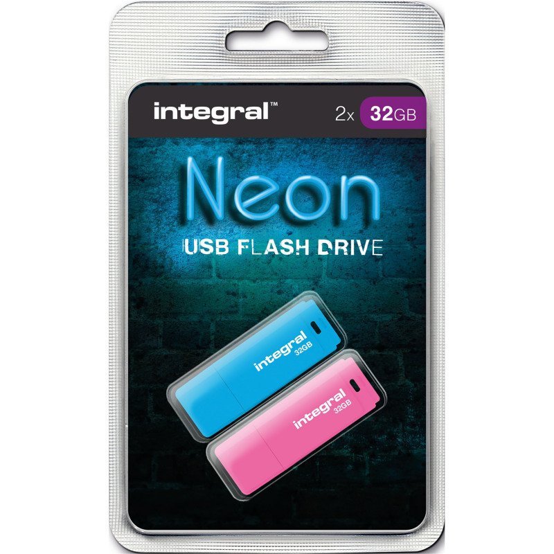 Integral clé USB Néon 32 Go Usb 2.0 (Usb-A) Assorties