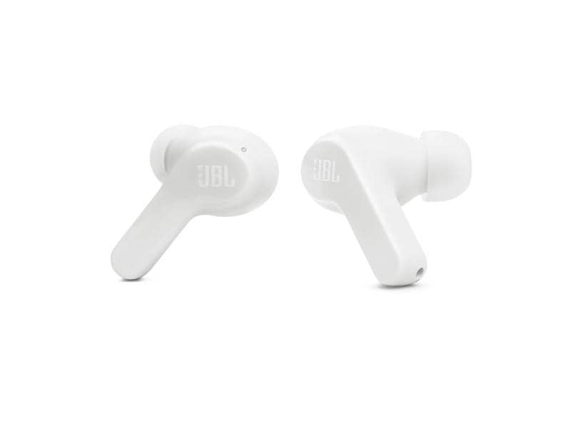JBL True Wireless In-Ear-Kopfhörer Wave Beam Weiss Kräftiger 8-mm-Treiber liefert Deep Bass Sound für einen besonderen Hörgenuss