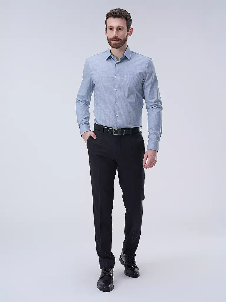 OLYMP NO.6 Hemd Super Slim blau
