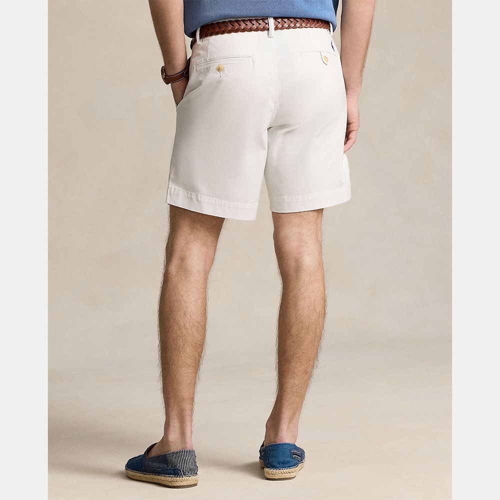 Stretch Straight Fit Chino Shorts Herre Hvit