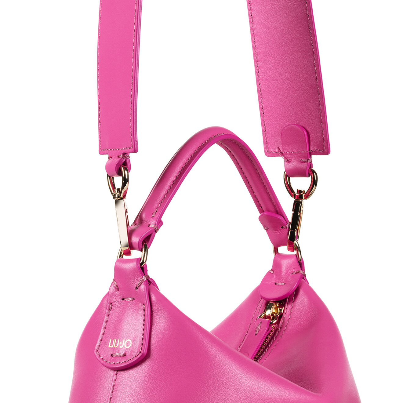 Leonie Hanne x Liu-Jo Sac à main en Cuir Mini Hobo Leonie Hanne X Liu Jo fuchsia - 13x19x7.5 cm