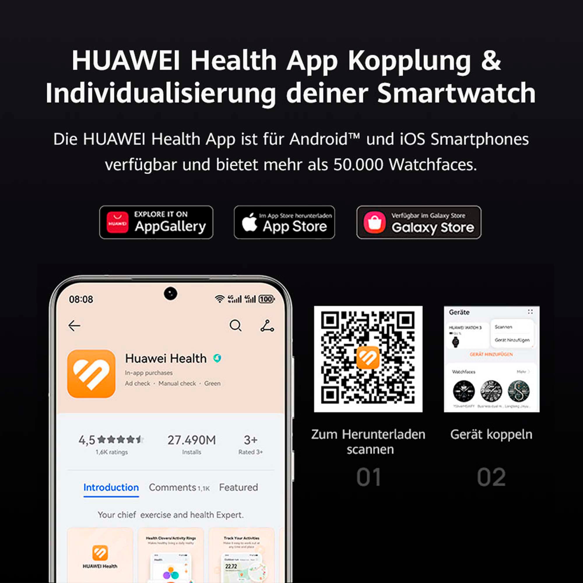 Huawei Smartwatch »WATCH 5 42mm« (3,5 cm / 1,38 ″)
