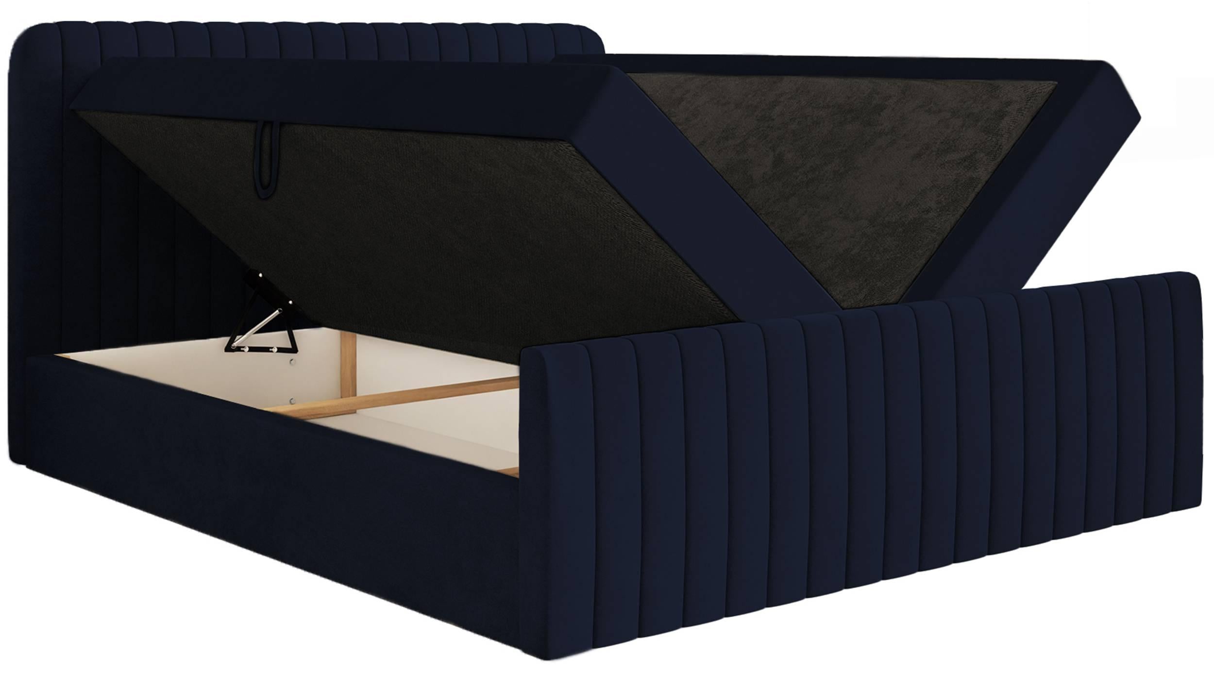 NADUVI Collection Boxspring Adrien velvet met opbergvak 180x200