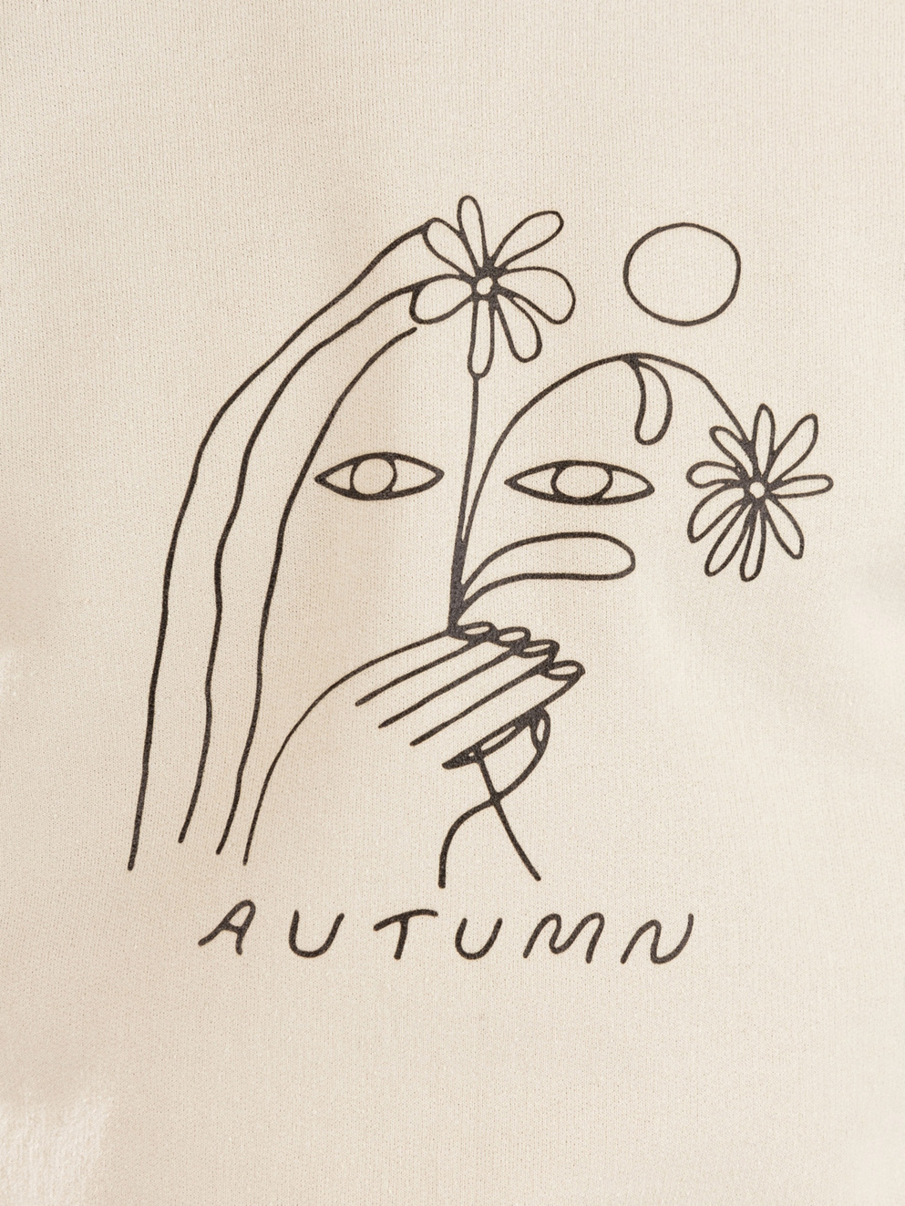 Autumn Headwear Her Eyes Crewneck Sweater sand