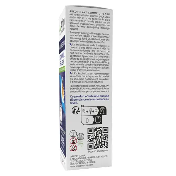 Spray de Melatonina Arkorelax Sleep Flash da Arkopharma 20ml