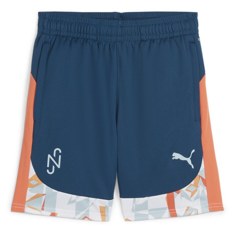 PUMA Short d'Entraînement NJR Creativity - Ocean Tropic/Hot Heat Enfant