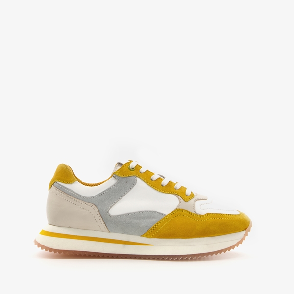 Harper leren dames sneakers geel