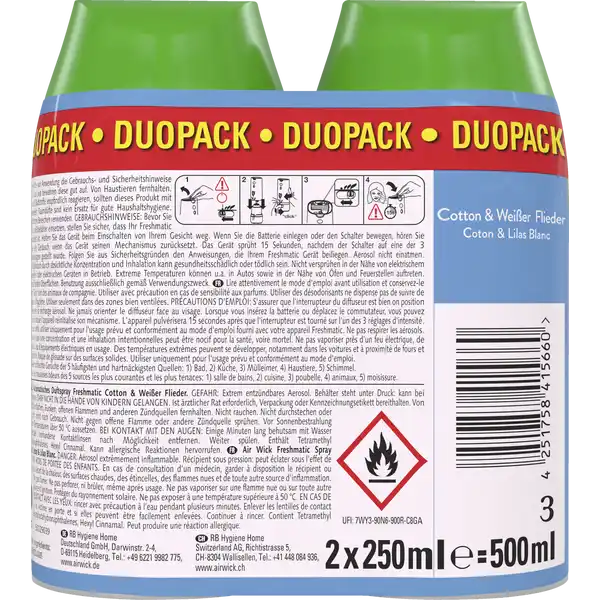 Freshmatic Max Nachfüller Duopack Cotton & Weißer Flieder