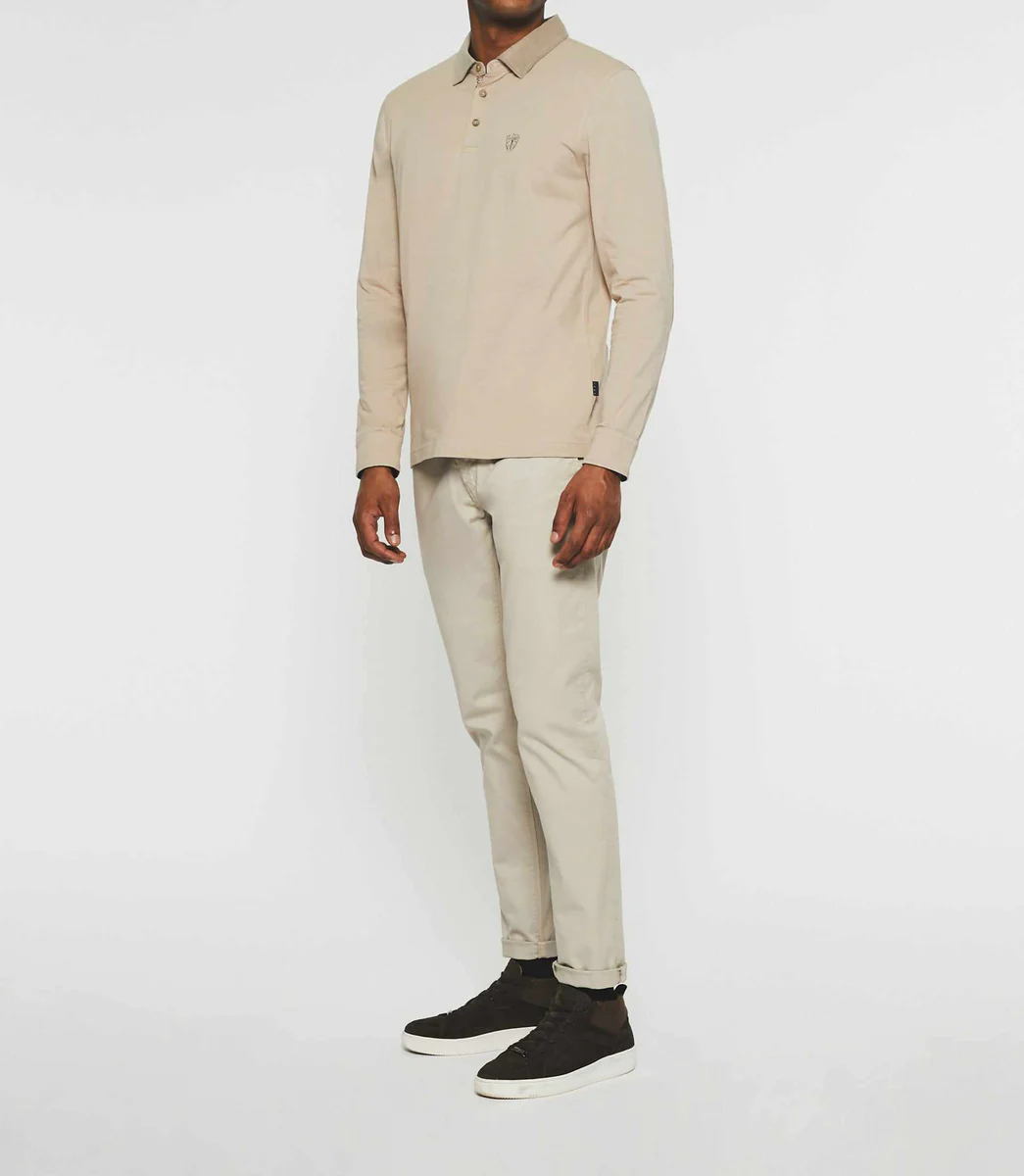 Polo manches longues mastic NARA