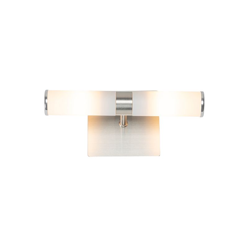 Moderne badkamer wandlamp staal IP44 2-lichts - Bath