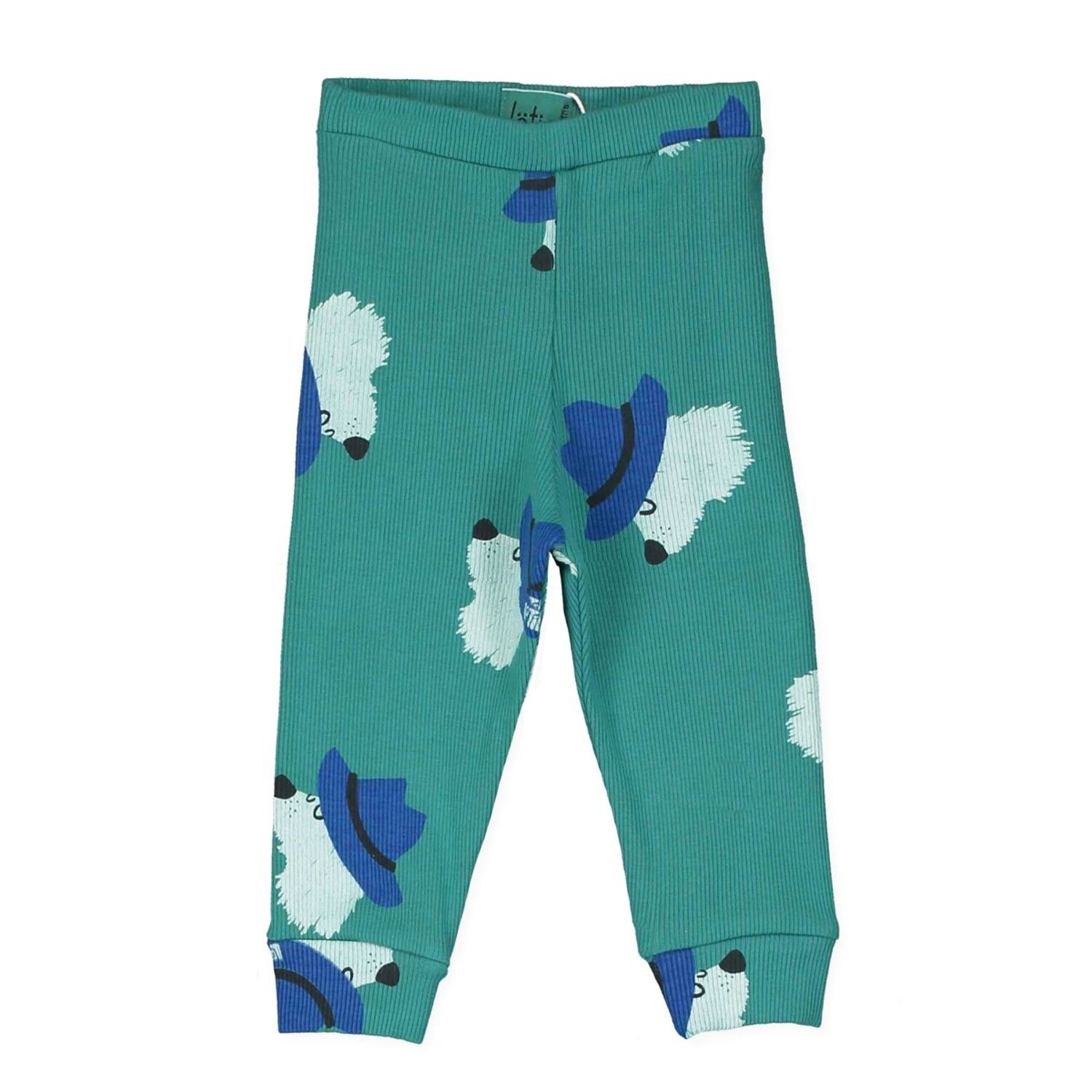 Lötiekids | Dogs Ribbed Leggings | Green