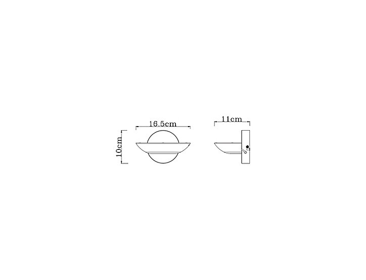 Applique murale Wuzit LED intégrée E27 IP20 argent