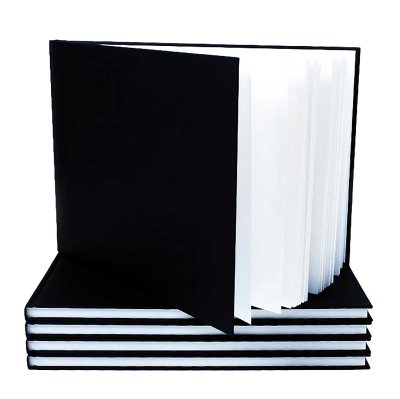 Seawhite A4 Black Landscape Hardback Sketchbook: 140 GSM