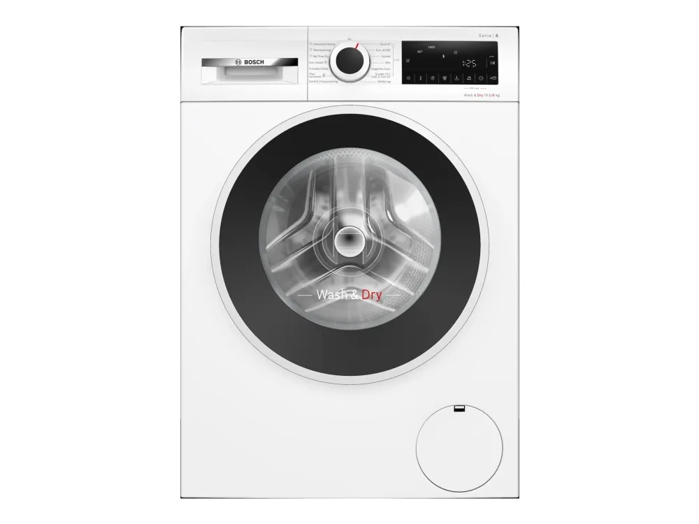 Bosch Serie | 6 WNG2540LSN - Vaske-/ tørremaskine - Niche - bredde: 60 cm - højde: 85 cm - frontbetjening - 65 liter - 10.5 kg - 1400 rpm - hvid