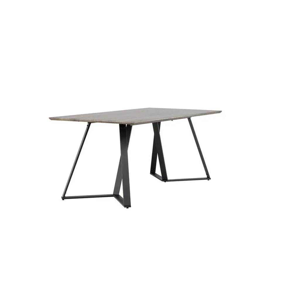 Eettafel Eiken Hout Zwart - 180x90x75cm - Marina