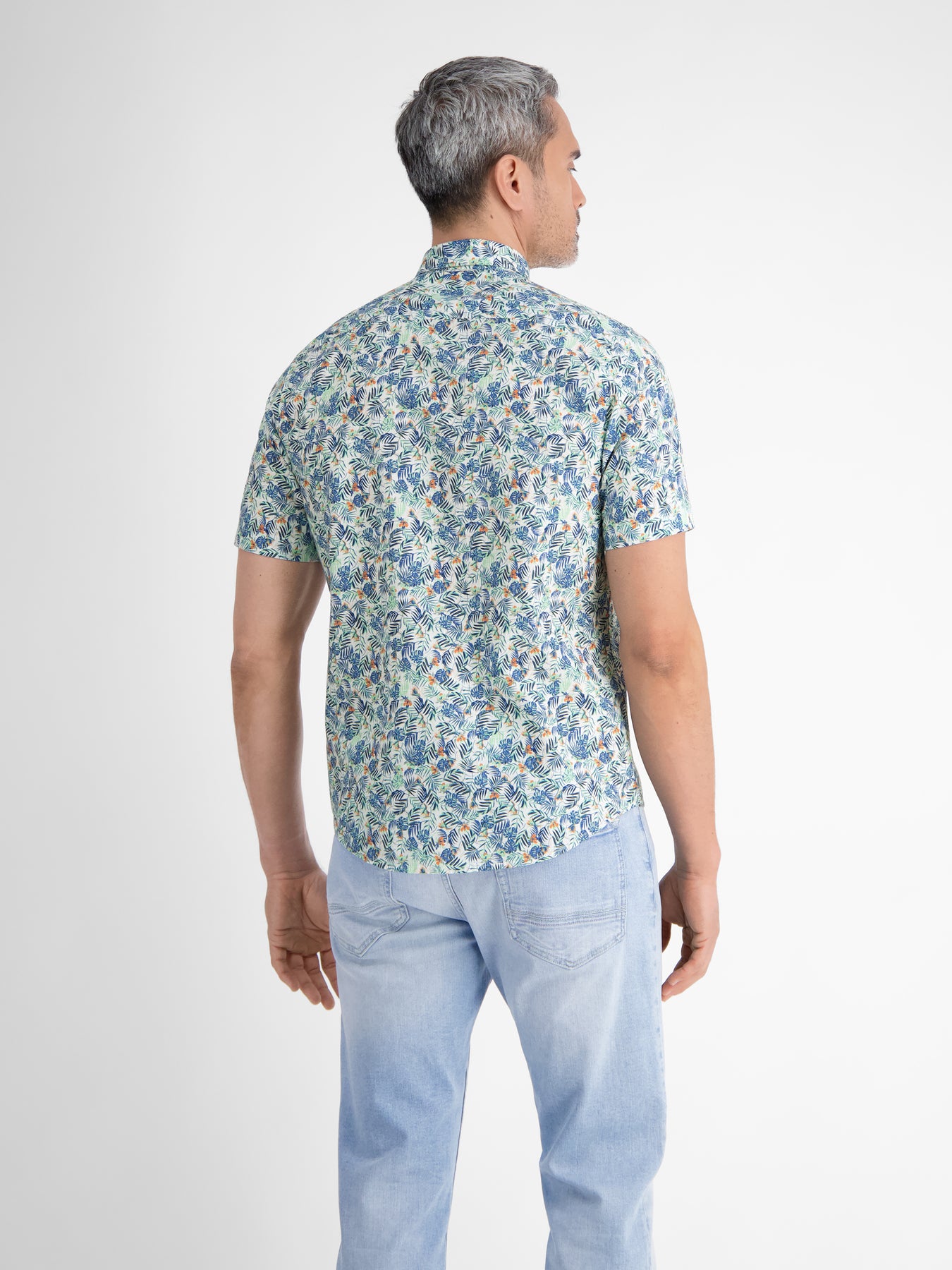 Herren Sommerhemd, floral bedruckt