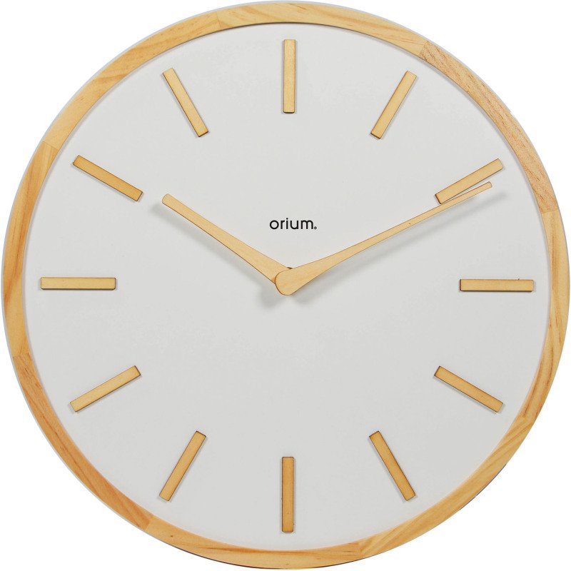 Horloge murale Epsilon Ø 30 cm - Bois naturel