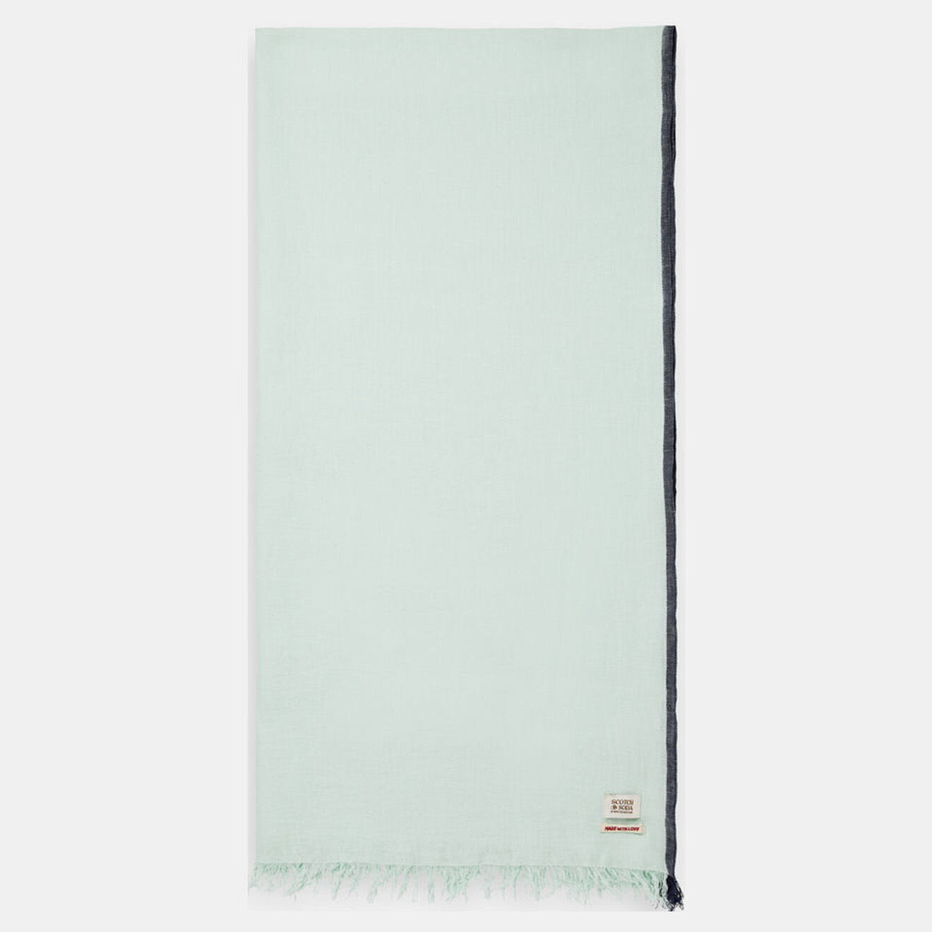 Scotch & Soda Chèche en Coton Bio & Lin vert d'eau - 172x80 cm