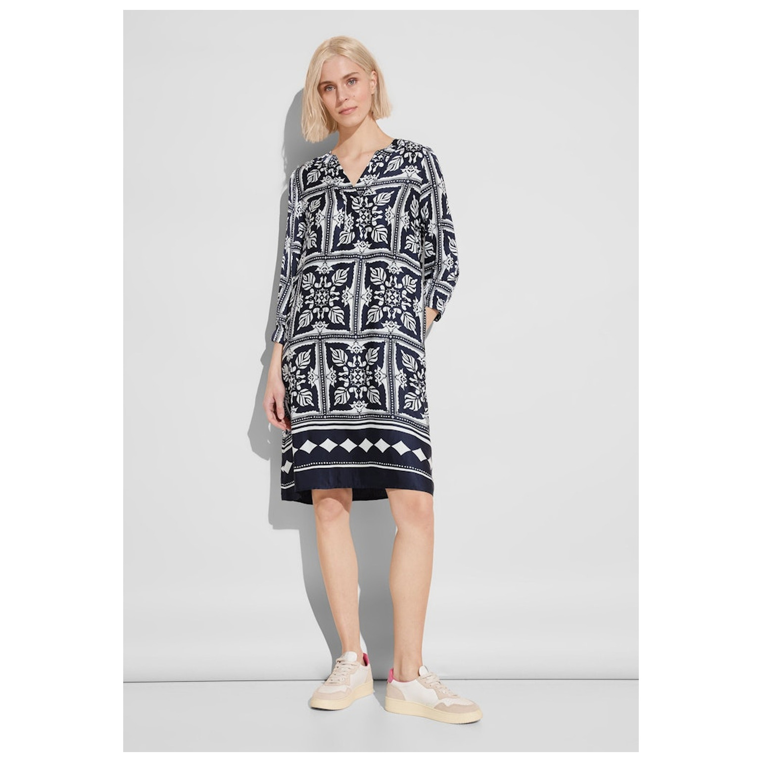 Street One Printed Border Viscose Dress