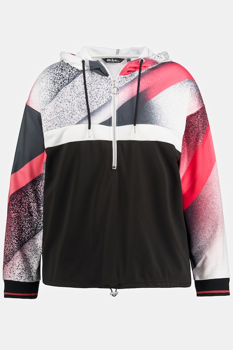 Hoodie, Musterverlauf, Oversized, Langarm, Kapuzenshirt
