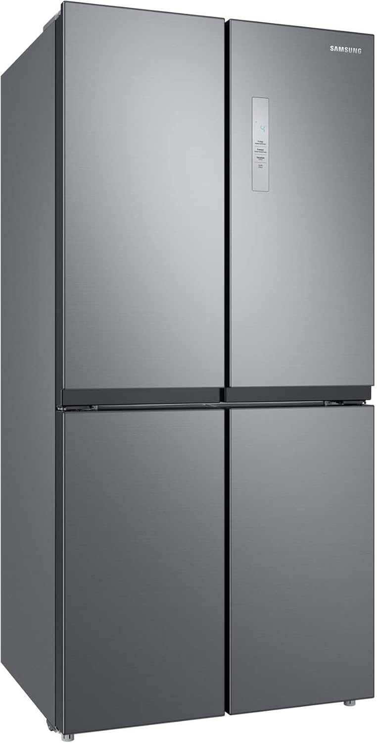 French-Door-Kühlschrank mit Gefrierfach, 179 cm, 488 l, Twin Cooling+, Power Cool & Power Freeze, Twist Ice Maker, Edelstahl Look, RF48A400EM9/EG