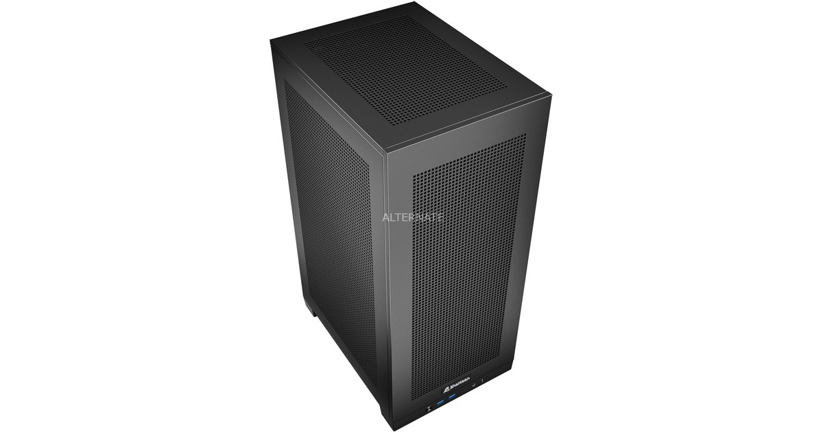 SharkoonRebel C20 ITX mini tower behuizing  (Zwart | 2x USB-A | 1x USB-C)