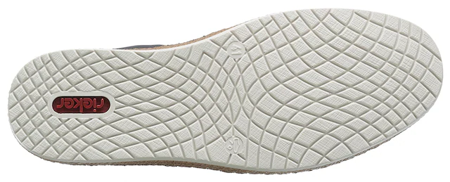 Rieker Slipper  mit modischer Laufsohle in Bast-Optik