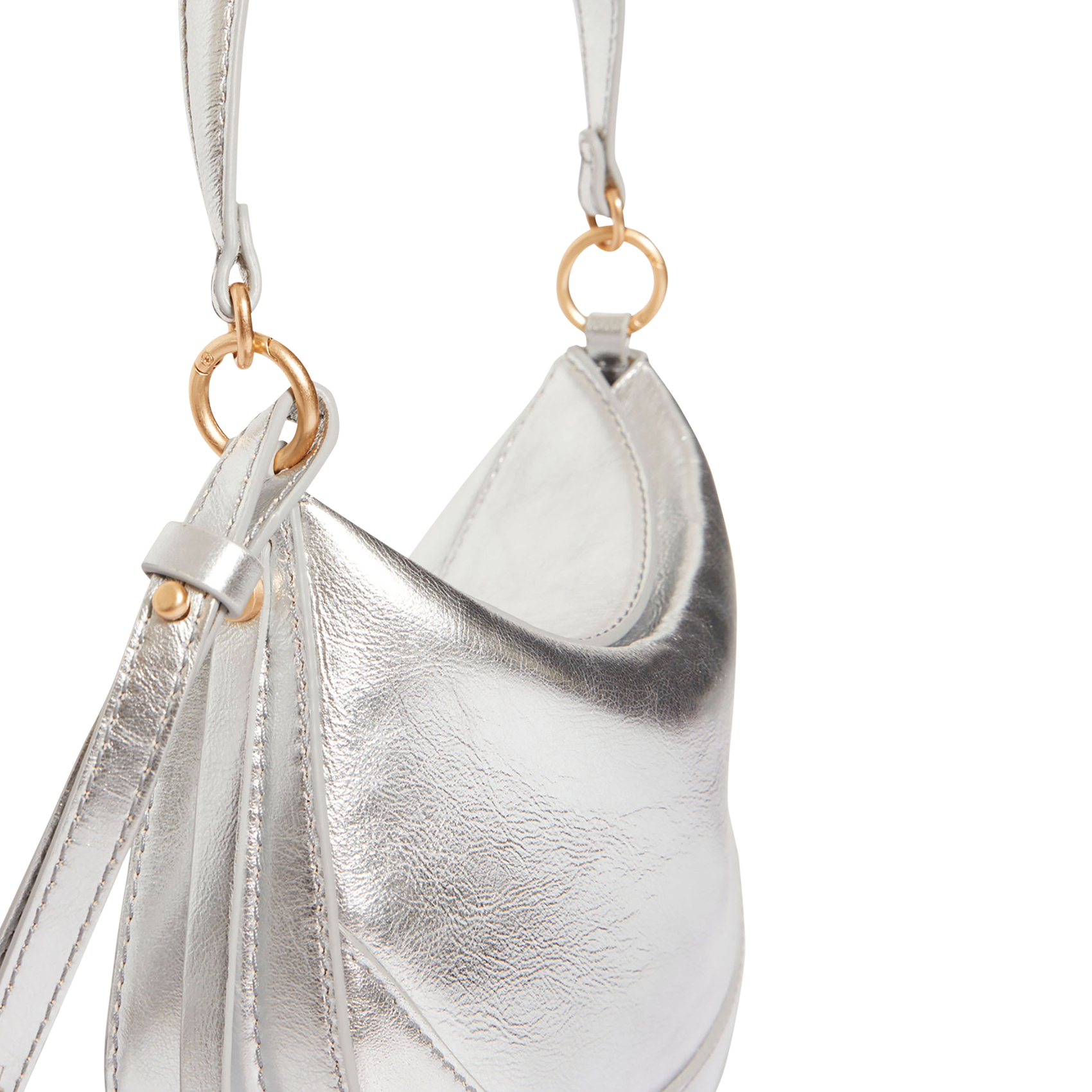 MINI DAILY BAG - Sac demi-lune en cuir| Gris
