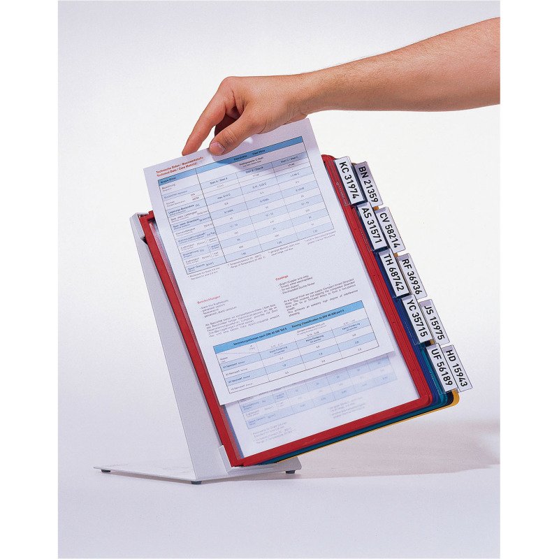 Protège-documents pivotant pupitre Vario Sherpa Durable A4 10 pochettes - 20 vues couleurs assorties