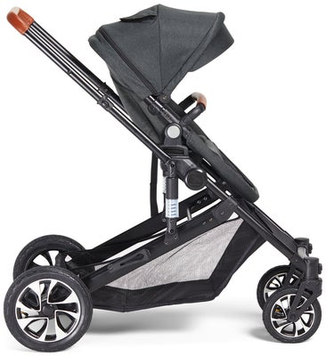 Beemoo Maxi 4 Twin Søskenvogn inkl. Søskensete, Black/Black
