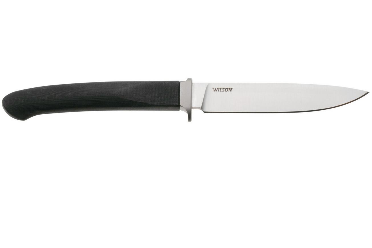 LionSteel Ago AG1-GBK Black G10, Titanium Guard, vaststaand mes