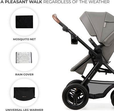 Kinderkraft MOOV 2 Air 3-in-1 Duovogn, Light Grey