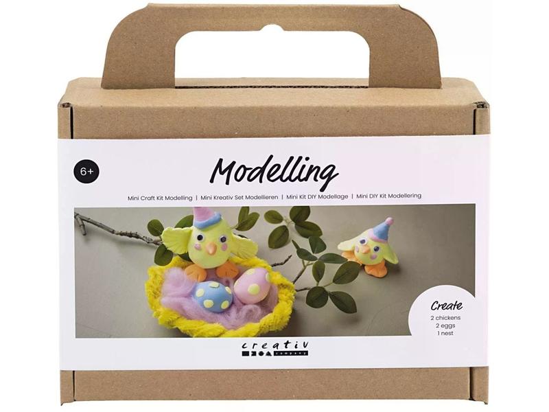 Creativ Company Bastelset Osterfamilie zum Modellieren Mini Kreativ Set