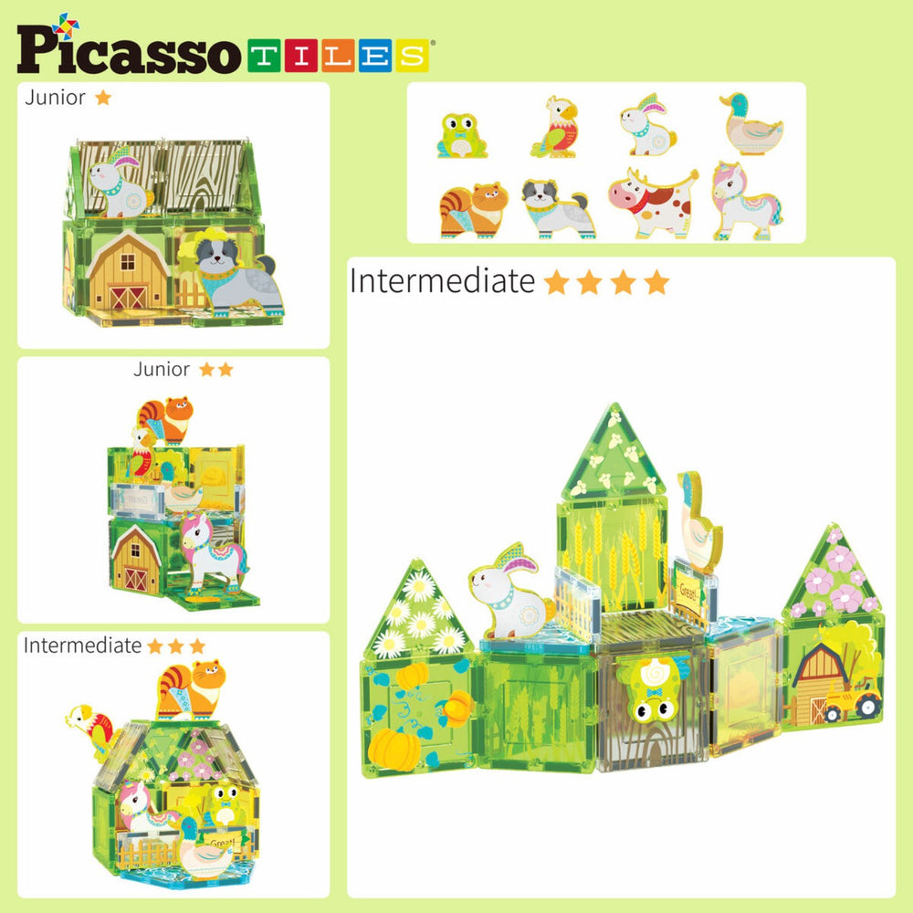 Køb Picasso Tiles Picasso Tiles 26 Stk Magnetiske Byggesæt Farm
