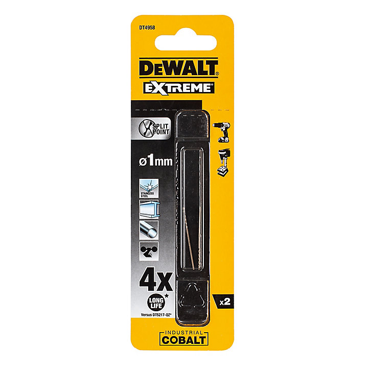 Foret métal 1 mm DeWalt Extreme, 2 pièces