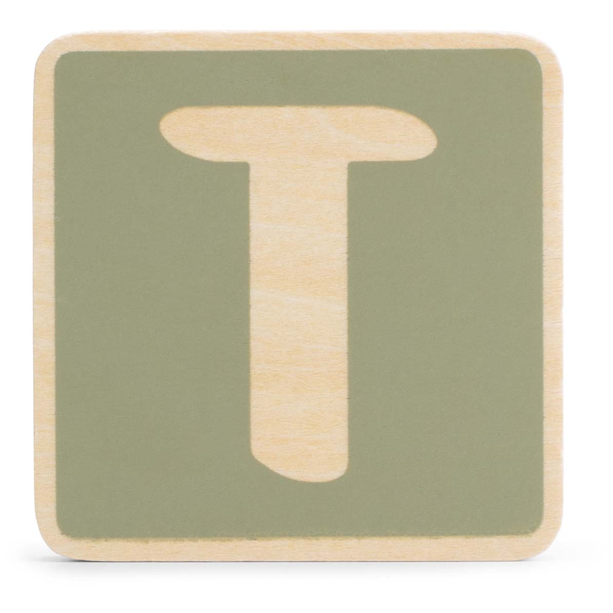 Prénatal houten namentrein letter T Midgreen - lettertreinen - Prénatal