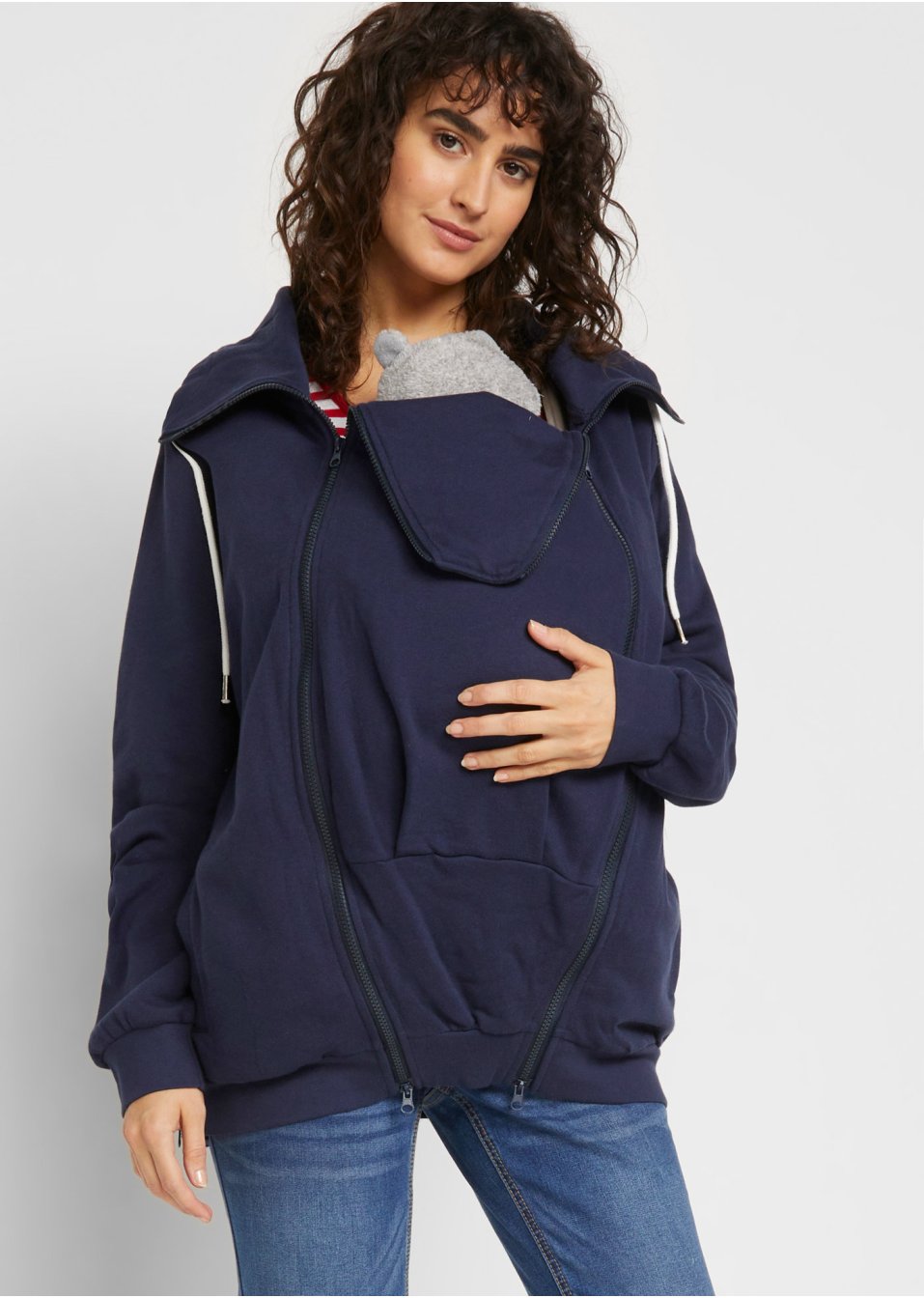 Veste sweat-shirt de grossesse et de portage