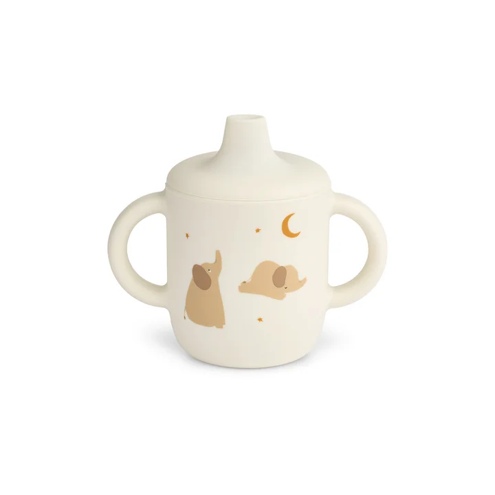 LIEWOOD - Neil Silikon Trinklerntasse, Elefant / creme de la creme