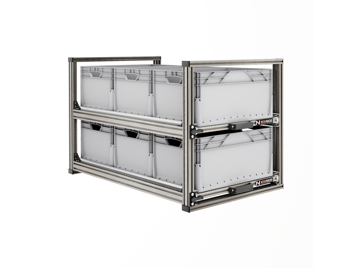 Nova Racks Serie V 2 Levels schuifopbergsysteem - 40x90x55 cm