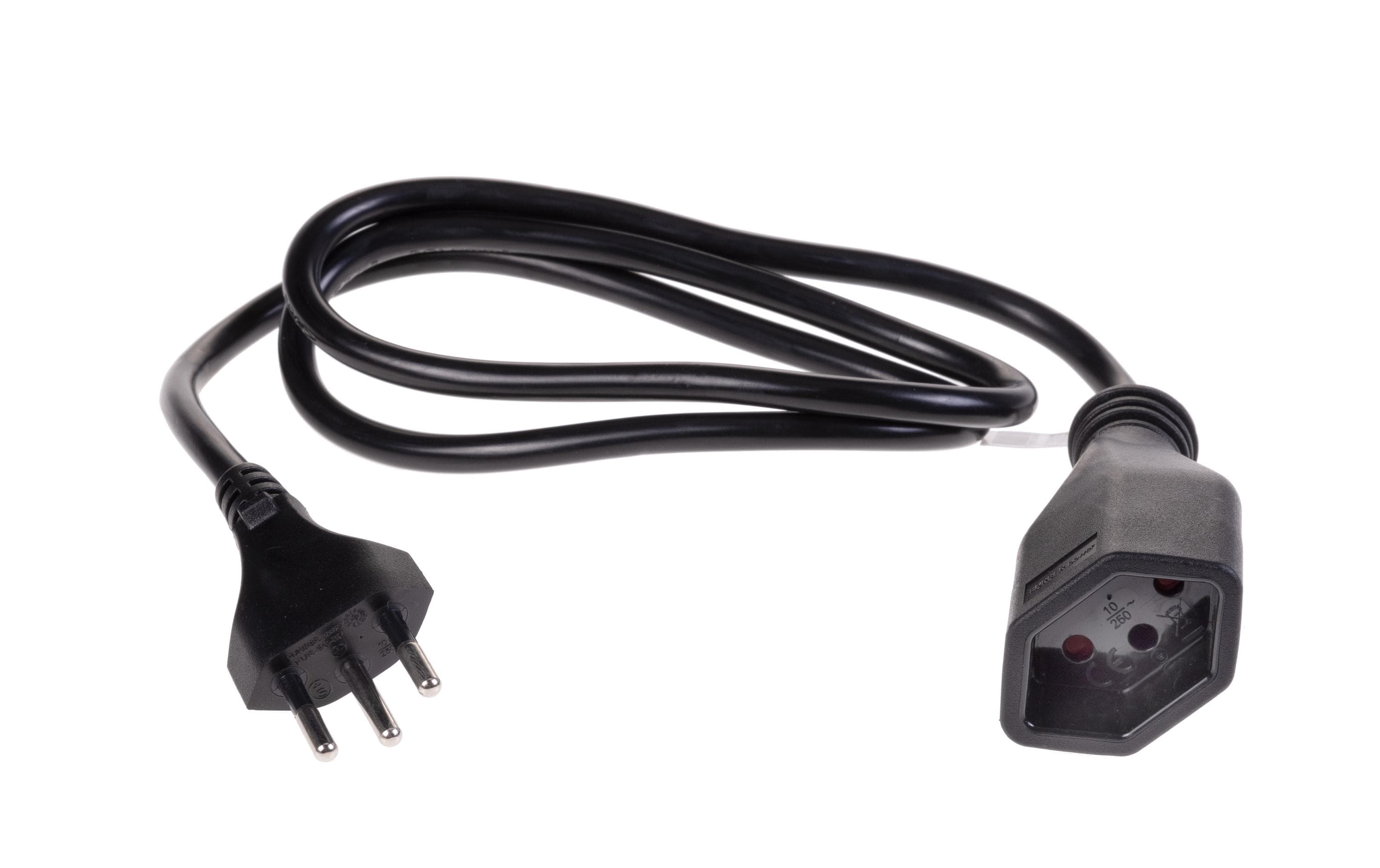 Verlängerungskabel T13-T12 0.5 m SchwarzStromkabel H05 VV-F 3G1.00